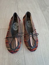 Persien Kelim mit Stoff Frauen Schuhe Größe 38 - 39 Handarbeit seltene Rarität
