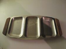 Edelstahltablett Servierplatte Servierteller Serviertablett Edelstahl 3 Fächer