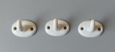 3x Porzellan Wandhaken Weiß