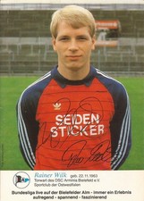 Rainer Wilk. Arminia Bielefeld. 1983/84. Original signierte Autogrammkarte.