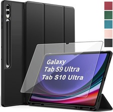 Lonfeid Stifthalter Hülle + Hartglas Samsung Galaxy Tab S10 Ultra /S9 Ultra 14.6