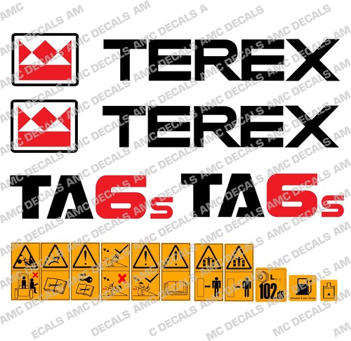 Terex ta6s dumper - dumper, aufkleber