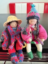 zwei kleine Waldorf Puppen Biegepuppen 15cm