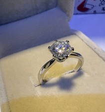 1CT Moissanite Solitär Ring