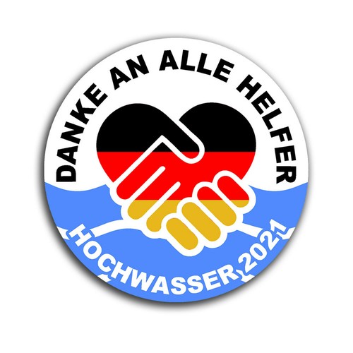 Hw21 aufkleber hochwasser - aufkleber,