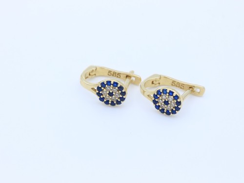 Nazar ohrringe gelbgold 585 - ohrringe,
