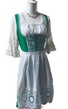 Vintage Dirndl 60er Jahre von Rose Bayern Grün Gr.38/40 Schürze, Bluse Diolen