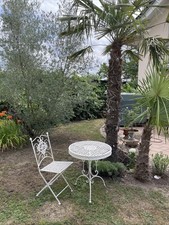 Alte Gartenmöbel Metalltisch & Klappstuhl Garten Retro Shabby Chic