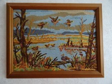 Gobelin Stickbild mit Rahmen 36 x 46  cm  -