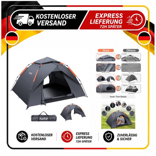 Pop kuppelzelt personen - pop-up,