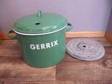 Großer Einwecktopf/Einkochtopf, Emaille, antik, vintage, super Zustand Gerrix