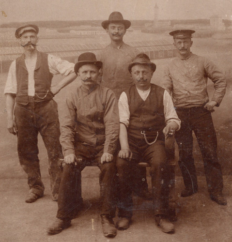 ü1910 foto hartpappe arbeiter - foto,