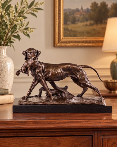 Bronze skulptur jagdhund - bronze,