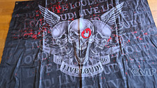 EMP Flagge Fahne  Live Loud! mit Totenköpfen 1,50m x 1m Neuwertig, nie benuzt