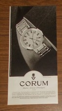 Seltene Werbung vintage CORUM ADMIRAL'S CUP Uhr 1993