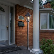 Wegeleuchte Stehlampe Außenlampe Standleuchte Alu E27 Hofleuchte grün schwarz