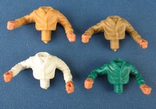 TIMPO TOYS - 4x Cowboy Kutscher Oberteil - Caramel, Beige, Weiß, Grün - Coachman