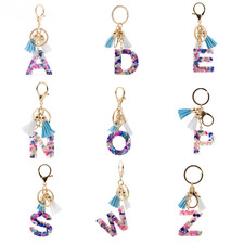 Schlüsselanhänger Buchstaben Alphabet Epoxidharz Schlüssel Anhänger Geschenk