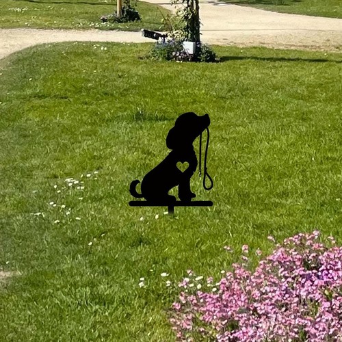 Metall hund garten dekor - metall,
