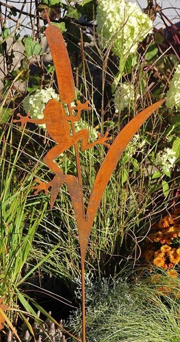 Gartenstecker frosch schilf - gartenstecker, im