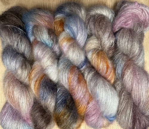 Handgefärbte kidmohair seide - handgefärbte, kidmohair/seide