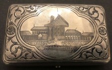 Antik Imperial Russian Niello 84 Silber Zigarette Etui