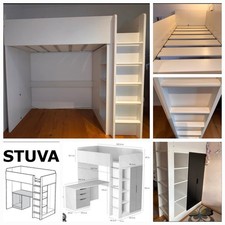 Kinder Hochbett mit schreibtisch - IKEA - gebraucht - weiss