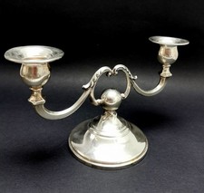 Kerzenleuchter Silber antik 2-flammig 21,5 x 9,5 x 12 cm