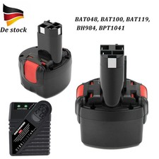 2X 9,6V 5,0Ah Akku für Bosch BAT048 PSR 960 BPT1041 BAT100 BAT119 GSR /Ladegerät
