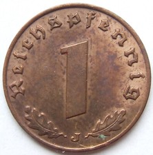 Münze Deutsches Reich 1 Reichspfennig 1936 J in Vorzüglich / Stempelglanz