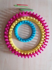 3 Strickringe,Knitting,Knittingnadel,Loop  (Beispielfotos Mütze, Schal, Stulpen)