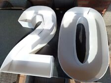 Geburtstags  Zahl 20  - "2" und "0" zum auffüllen mit Luftballons 93 x 55 x 13
