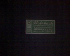  Reklamemarke  Holzbach  Drogerie - Pariümerie Photospezialhaus   Heidelberg  