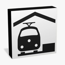 Bahnhof Verkehrsschild Lampe