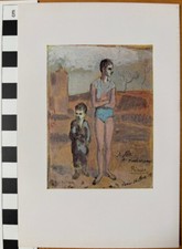 AK post card Picasso - Two Harlequins (1905) - Collection Thannhauser - rare