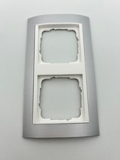 Gira 0212326 Event 2-fach Rahmen alu silber weiß für Schalter Steckdosen N