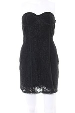 H&M DIVIDED Bandeaukleid Damen Kleid Gr. DE 36 schwarz Elegant