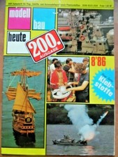 MODELLBAU HEUTE 8 - 1986 Bauplan Mazda 323 Wasserflugzeug Segeljacht Rasmus D