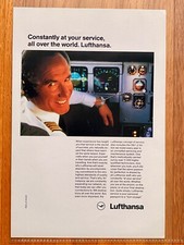 Lufthansa Pilot Flugkapitän Original 1991 Vintage Advert Werbung Reklame