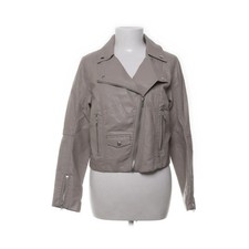 H&M, Bikerjacke, Damen, Größe: 38, Grau, Polyester, Einfarbig, Lederimitat -xpR