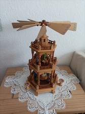 Sehr alte Tischpyramide-Weihnachtspyramide Erzgebirge - 3 Stöckig