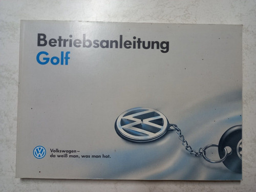 Betriebsanleitung golf 1993 - betriebsanleitung,