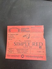 Simply Red Konzert Ticket 26.02. 1992 Stuttgart