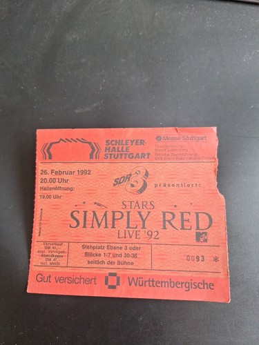 Simply red konzert - simply, ticket