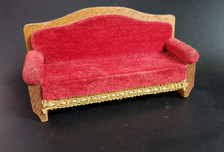 Sofa Holz antik Style  Puppenstube Puppenhaus Wohnzimmer 