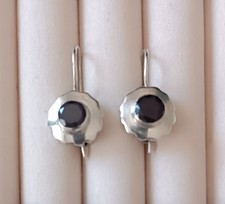 Antike Granat Ohrringe Silber