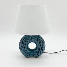 Tischlampe Keramik blau 40 cm