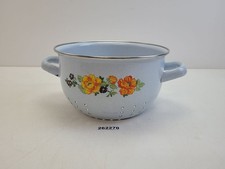 Sieb Emaille DDR Blumen Deko