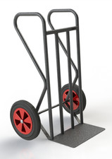 FIMM Bau Sackkarre 400 kg Tragkraft Gummi Reifen Transportkarre Stahlrohr B-Ware