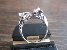 Pferde Ring 2 x Pferd Pony Hengst Stute Reiter Western RG 64 925er Silber NEU